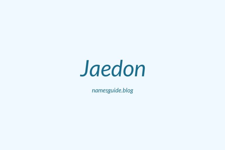 55+ Unique Middle Names for Jaedon