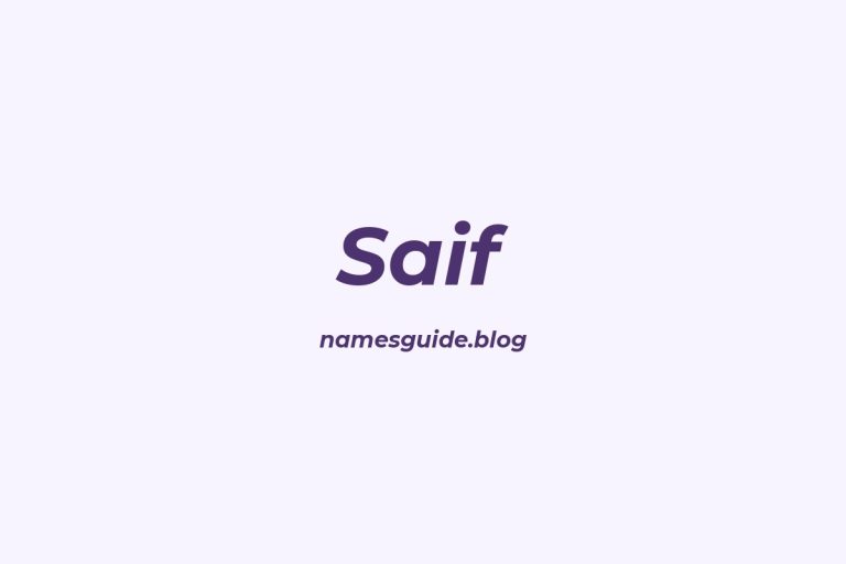 59+ Unique Middle Names for Saif