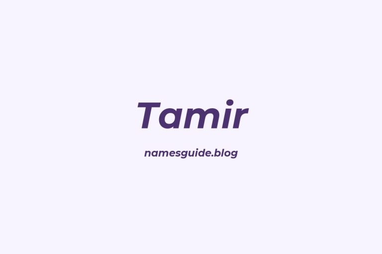 55+ Unique Middle Names for Tamir