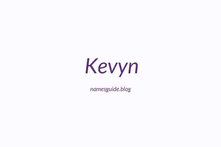 55+ Unique Middle Names for Kevyn