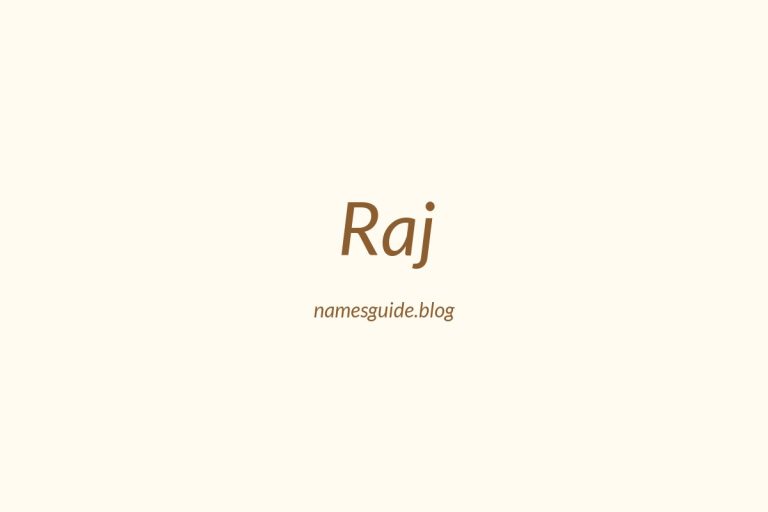 39+ Unique Middle Names for Raj