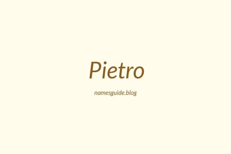 57+ Unique Middle Names for Pietro