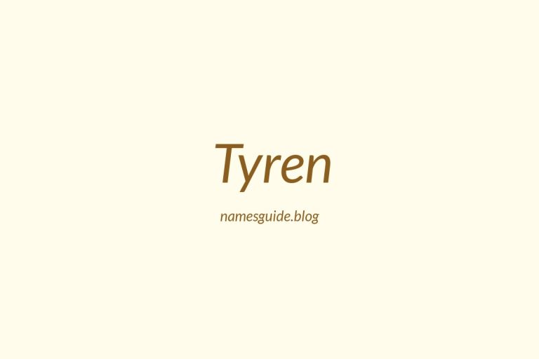 56+ Unique Middle Names for Tyren