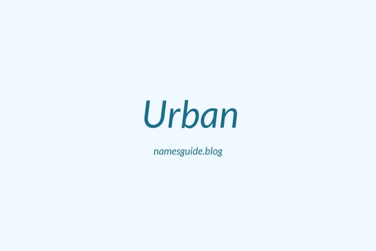 62+ Unique Middle Names for Urban