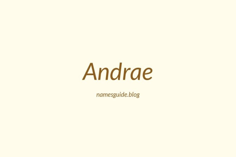 58+ Classic Middle Names for Andrae