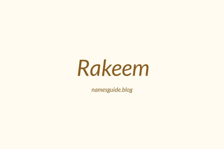 58+ Unique Middle Names for Rakeem