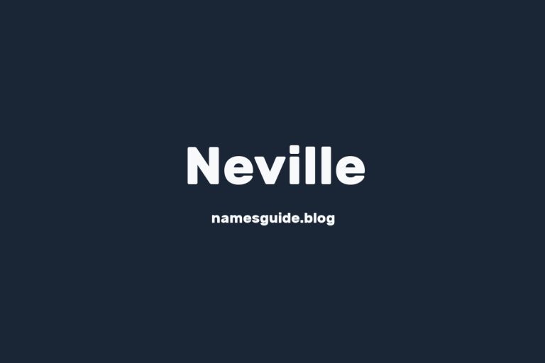 52+ Classic Middle Names for Neville
