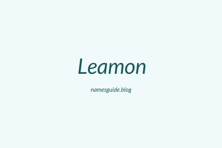 57+ Unique Middle Names for Leamon