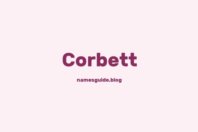 57+ Unique Middle Names for Corbett