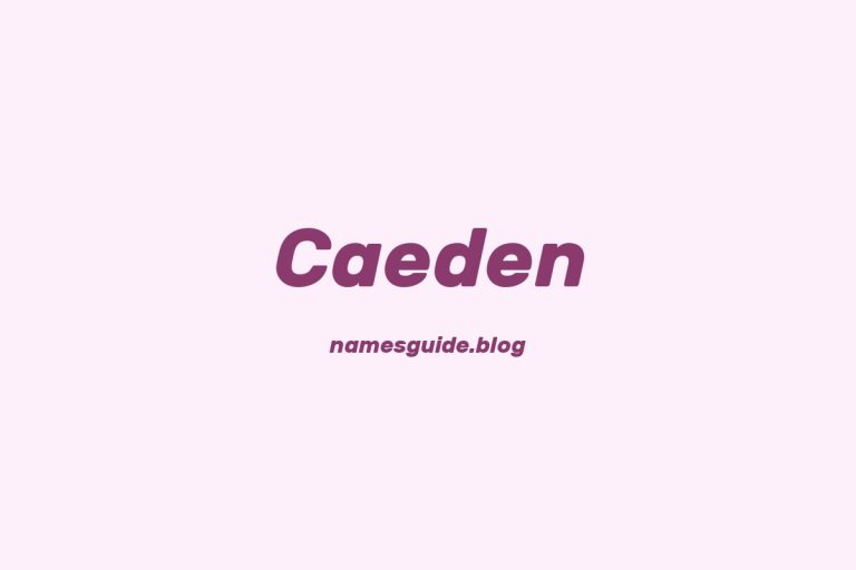 52+ Unique Middle Names for Caeden