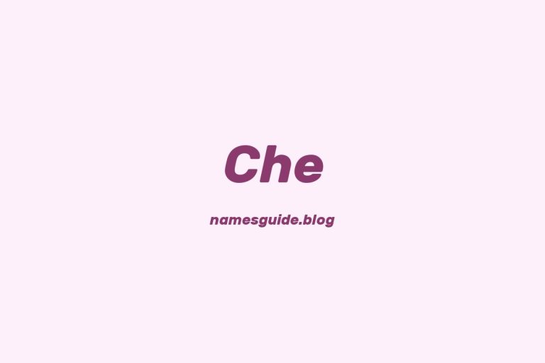 60+ Unique Middle Names for Che
