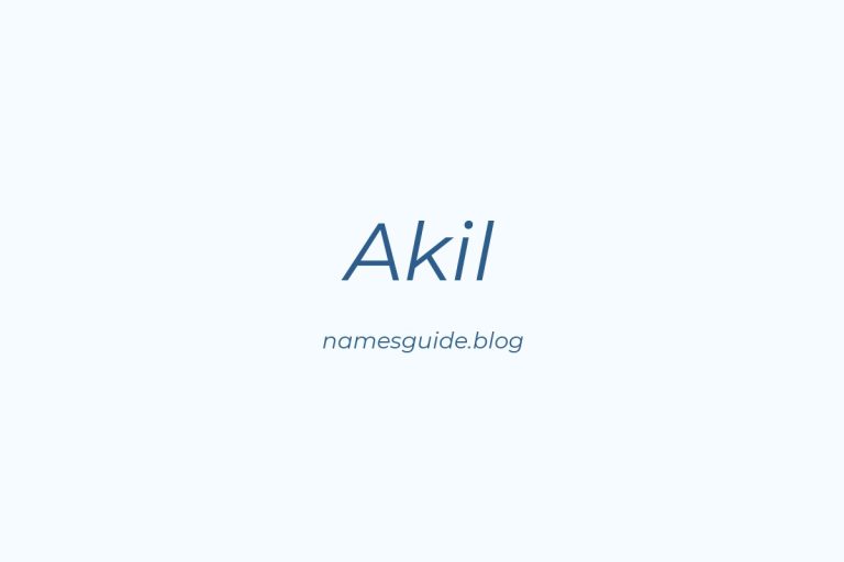 57+ Unique Middle Names for Akil