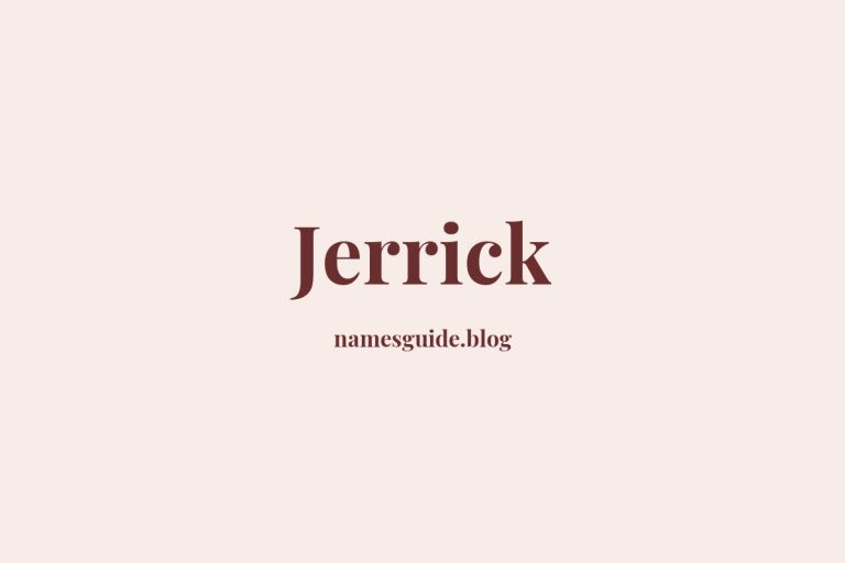 53+ Unique Middle Names for Jerrick