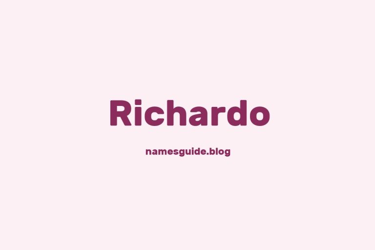 59+ Classic Middle Names for Richardo