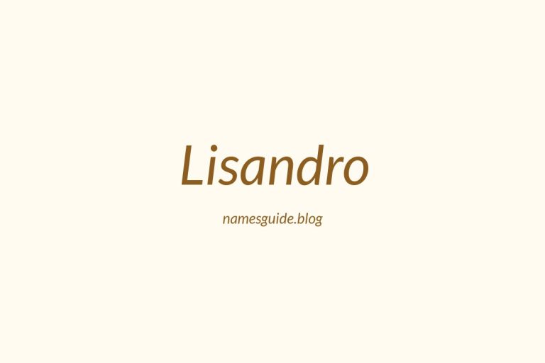 39+ Unique Middle Names for Lisandro