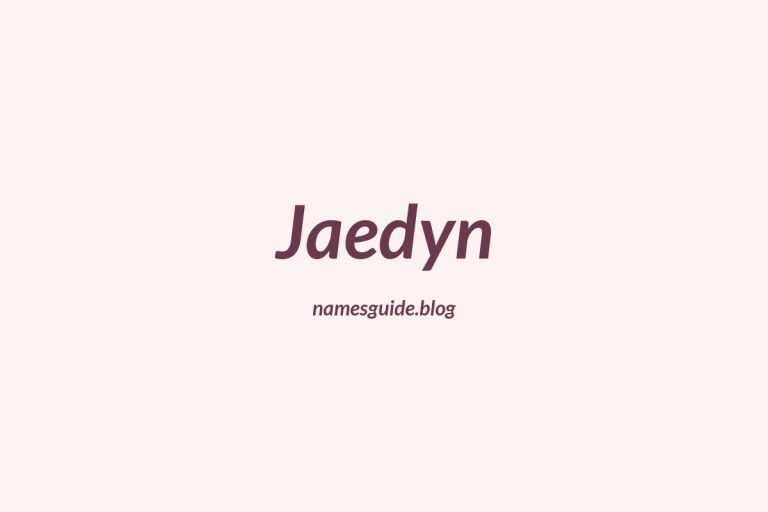 59+ Unique Middle Names for Jaedyn