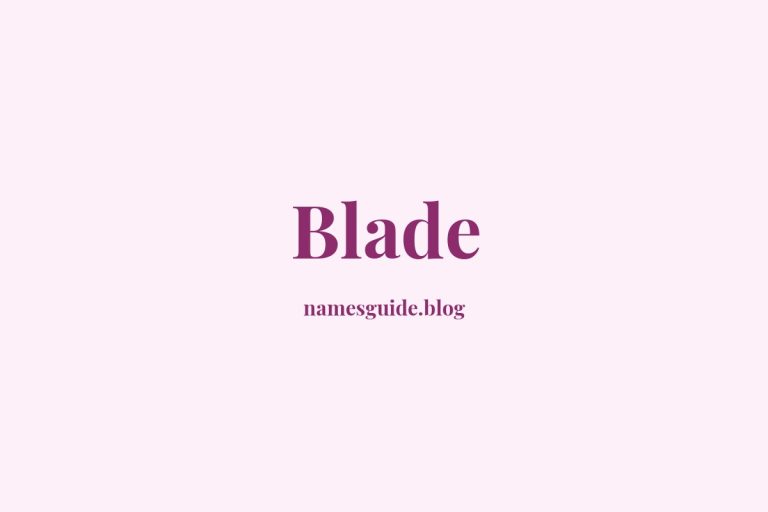 53+ Unique Middle Names for Blade