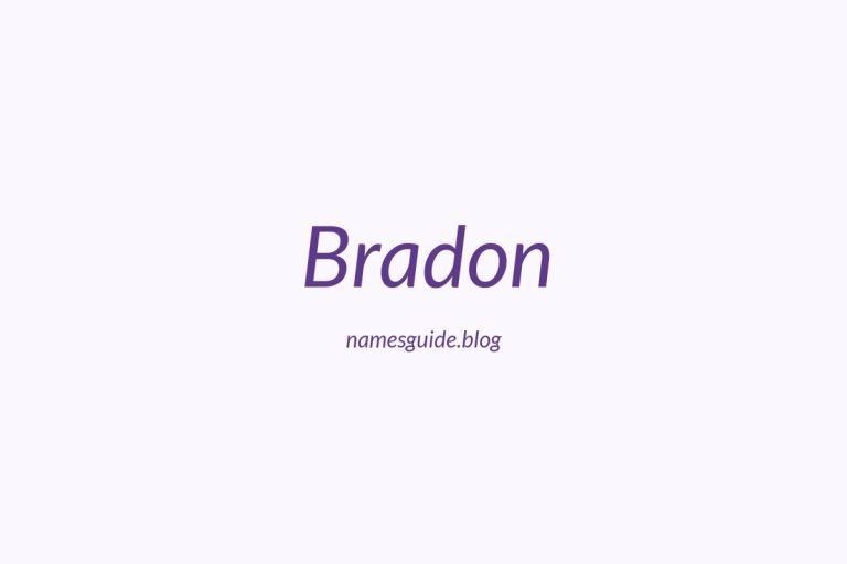 38+ Unique Middle Names for Bradon