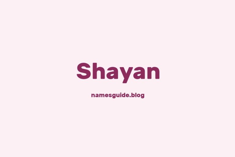 57+ Unique Middle Names for Shayan