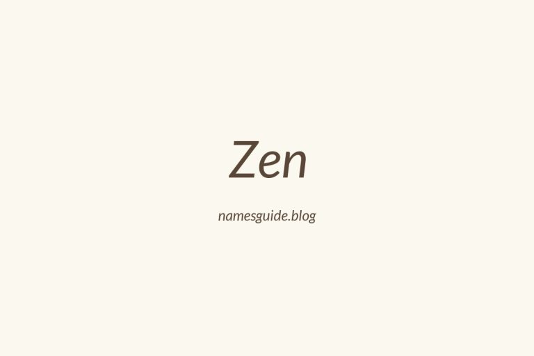 52+ Unique Middle Names for Zen