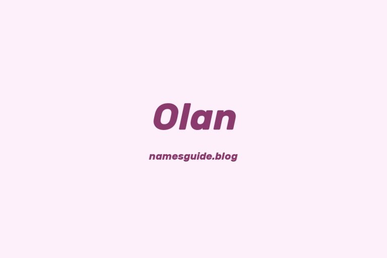40+ Unique Middle Names for Olan