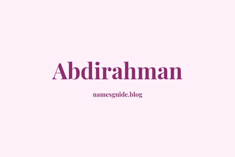 57+ Unique Middle Names for Abdirahman