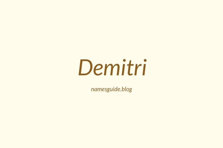 57+ Unique Middle Names for Demitri