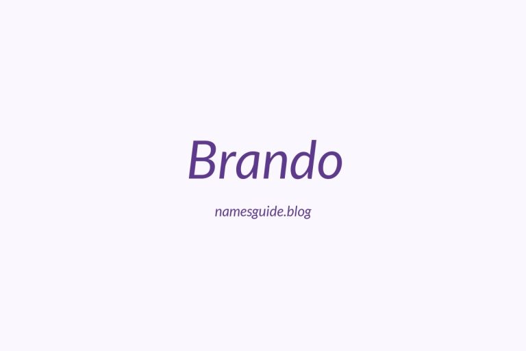 57+ Unique Middle Names for Brando