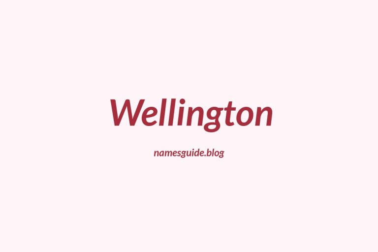 62+ Unique Middle Names for Wellington