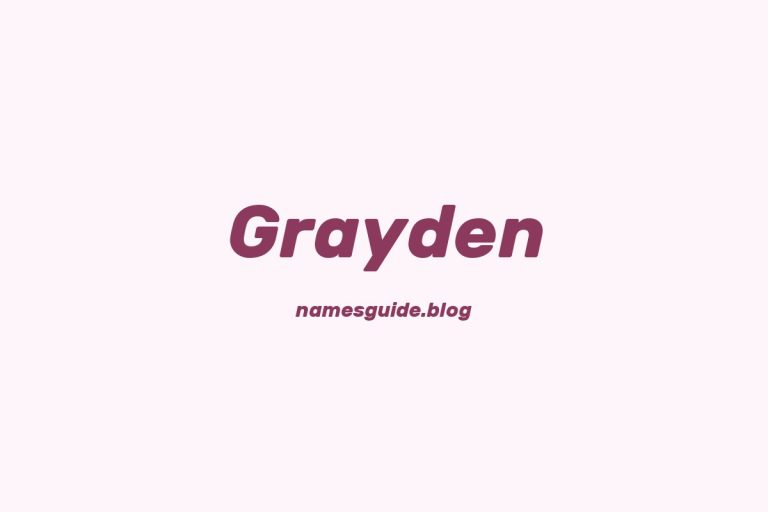 55+ Unique Middle Names for Grayden