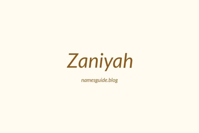 57+ Unique Middle Names for Zaniyah