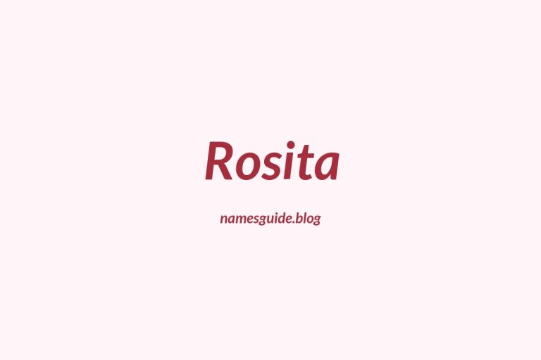 49+ Unique Middle Names for Rosita