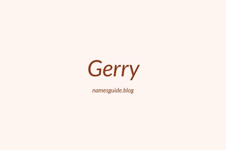 57+ Unique Middle Names for Gerry