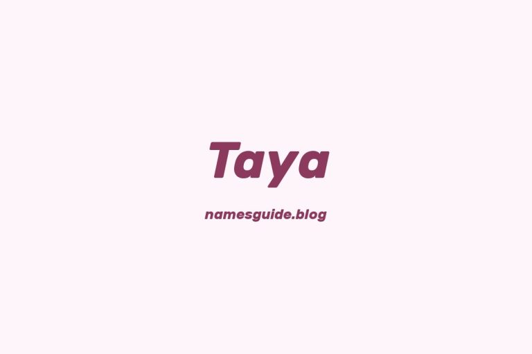 48+ Unique Middle Names for Taya