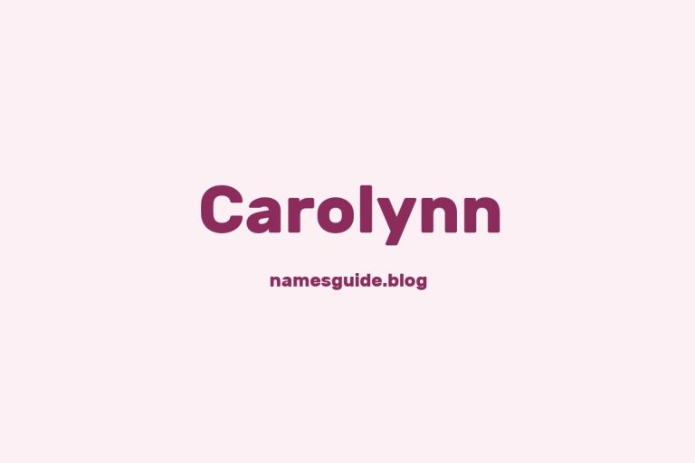 39+ Unique Middle Names for Carolynn