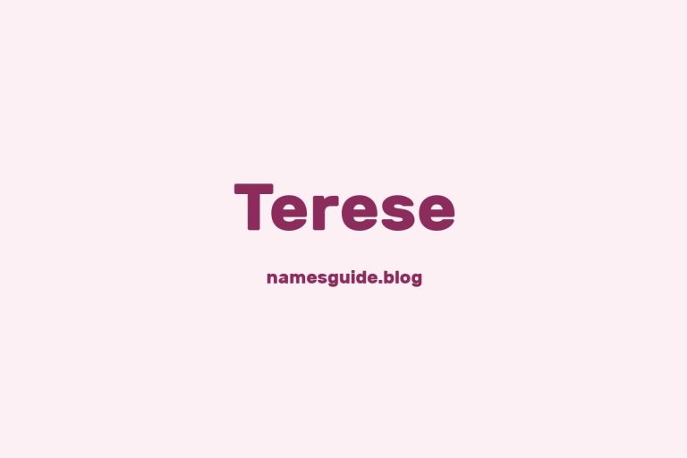 58+ Unique Middle Names for Terese