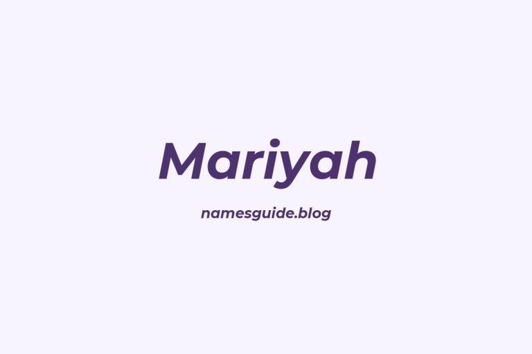 57+ Unique Middle Names for Mariyah