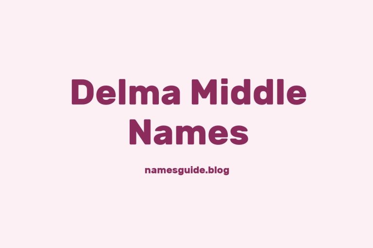 55+ Unique Middle Names for Delma
