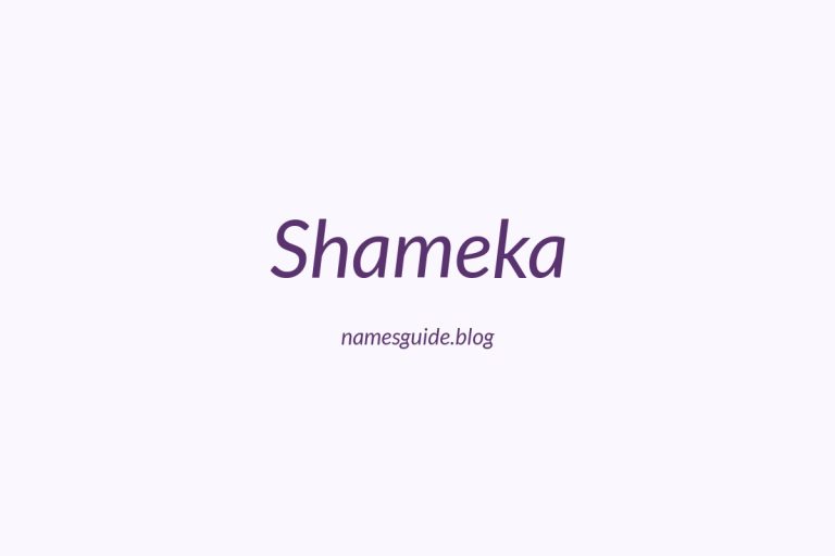 49+ Unique Middle Names for Shameka