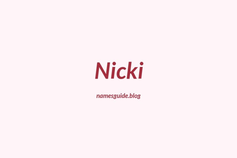 52+ Unique Middle Names for Nicki