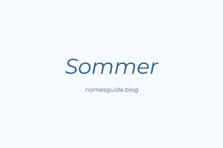 53+ Unique Middle Names for Sommer