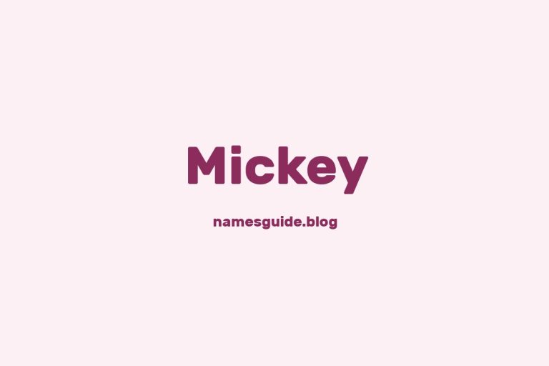 60+ Unique Middle Names for Mickey