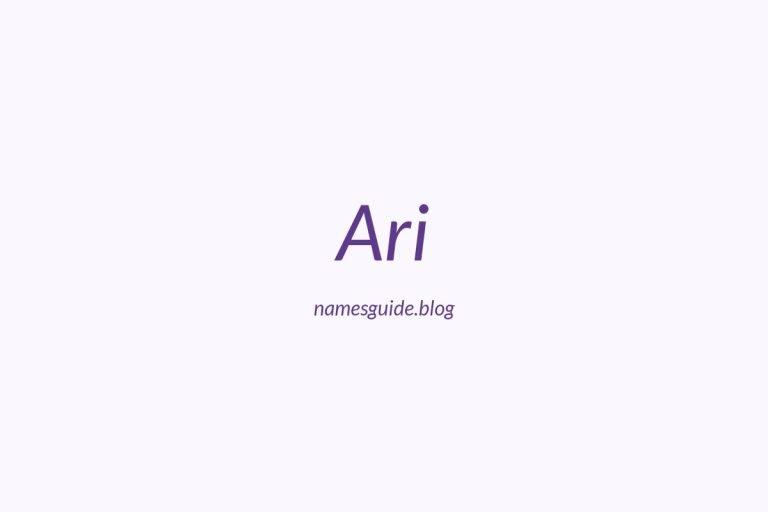 50+ Unique Middle Names for Ari