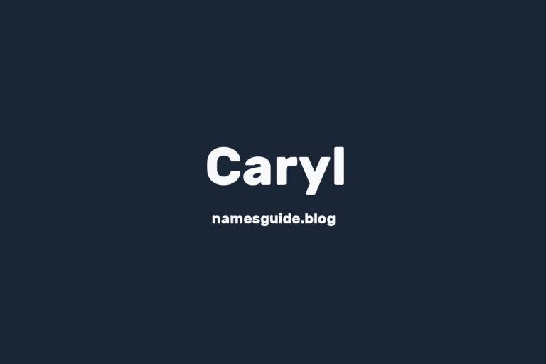 55+ Unique Middle Names for Caryl