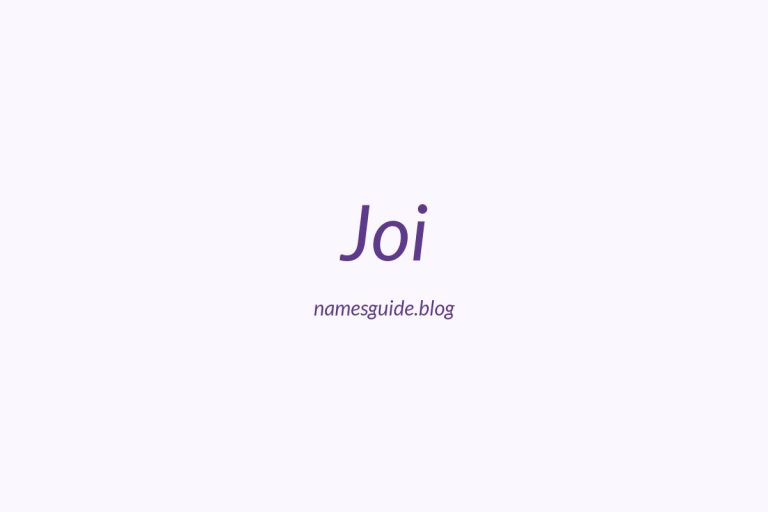 57+ Unique Middle Names for Joi