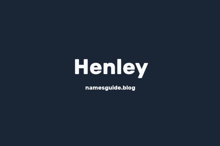 52+ Unique Middle Names for Henley