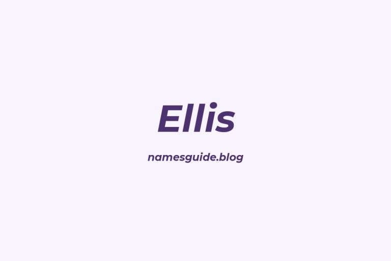 53+ Classic Middle Names for Ellis