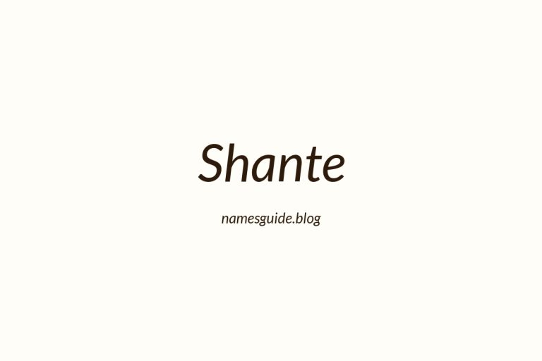 39+ Unique Middle Names for Shante
