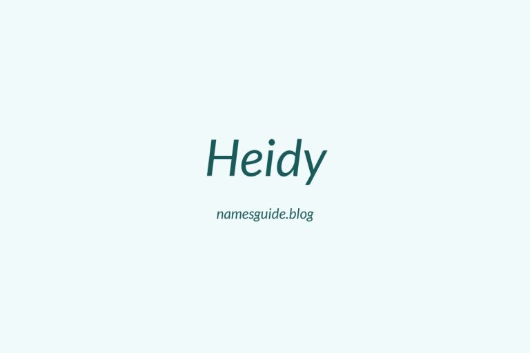 52+ Unique Middle Names for Heidy