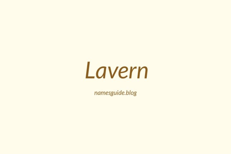 55+ Unique Middle Names for Lavern